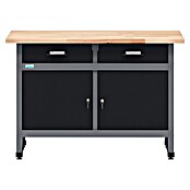 Küpper Radni stol  (D x Š: 60 x 120 cm, Radna visina: 84 cm, Opteretivost: 300 kg, Crno-siva, Broj ladica: 2 Kom.) | BAUHAUS