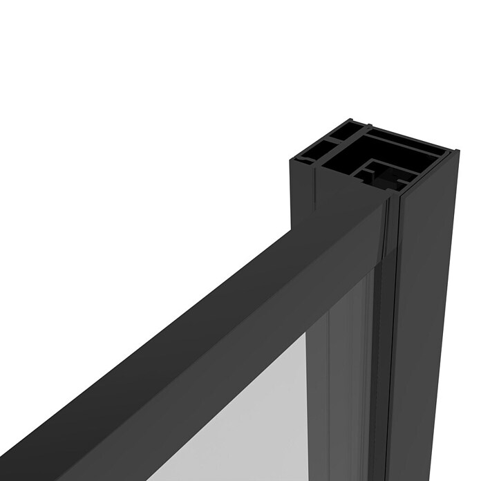 Sanotechnik Tuš stena fiksni del Slim Line  (100 x 200 cm, Debelina: 6 mm, Črna) | Tuš stene | Tuš kabine | Tuširanje | Kopalnica in sanitarije | Izdelki | BAUHAUS