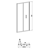 Sanotechnik Zložljiva vrata za tuš kabino Slim Line  (80 x 200 cm, Krom, Vgradne dimenzije: 78-82 cm) | 3673 - Falttür | DADB - Duschabtrennungen | DAD - Badausstattung | DA - Badausstattung/Bäderwelt | D - Sanitär | BAUHAUS
