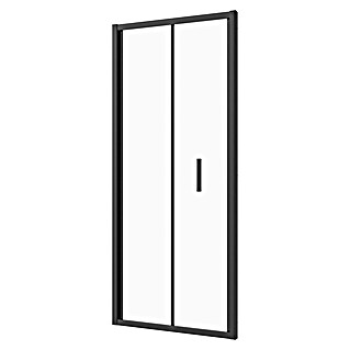 Sanotechnik Zložljiva vrata za tuš kabino Slim Line (100 x 200 cm, Črna, Vgradne dimenzije: 98-102 cm)