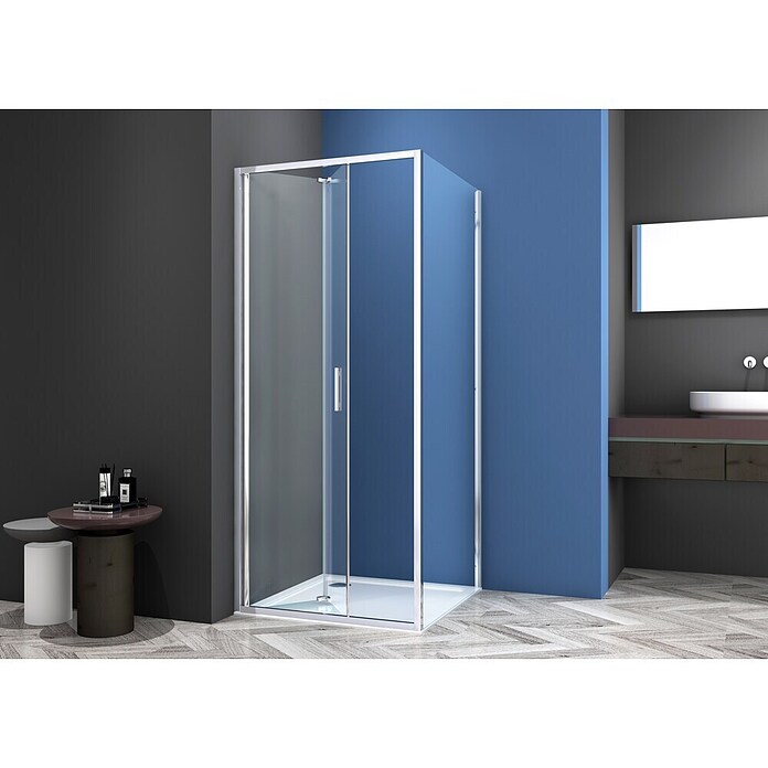 Sanotechnik Zložljiva vrata za tuš kabino Slim Line  (80 x 200 cm, Krom, Vgradne dimenzije: 78-82 cm) | 3673 - Falttür | DADB - Duschabtrennungen | DAD - Badausstattung | DA - Badausstattung/Bäderwelt | D - Sanitär | BAUHAUS