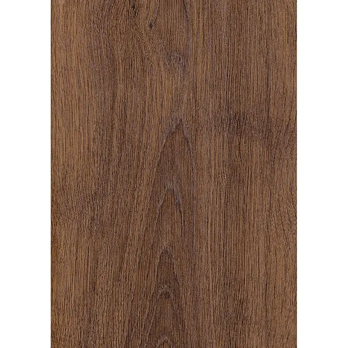 Krono Original Laminat Comfort Silent Cork - Bourbon Hills Oak, Landhausdiele, 1.288 x 195 x 8 mm - Dunkelbraune Holzmaserung, ideal für Bodenbeläge oder Möbel.