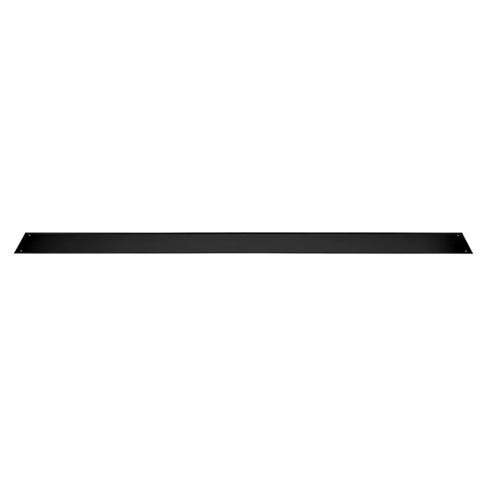 Küpper Stabilisierungsblech - B x L: 20 x 173 cm - Schwarze rechteckige Schutzplatte mit texturierter Oberfläche, erhöhten Kanten und Ecklöchern.