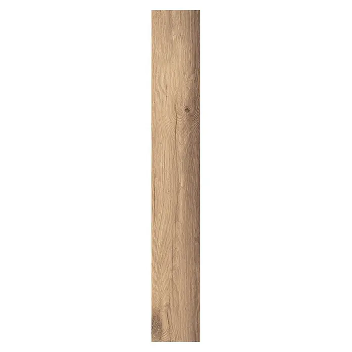 Krono Original Laminat Atlantic 8|33 - Wild West Oak, Landhausdiele, 1.288 x 195 x 8 mm - Helle braune Holzdiele mit natürlicher Maserung und sichtbaren Ästen.