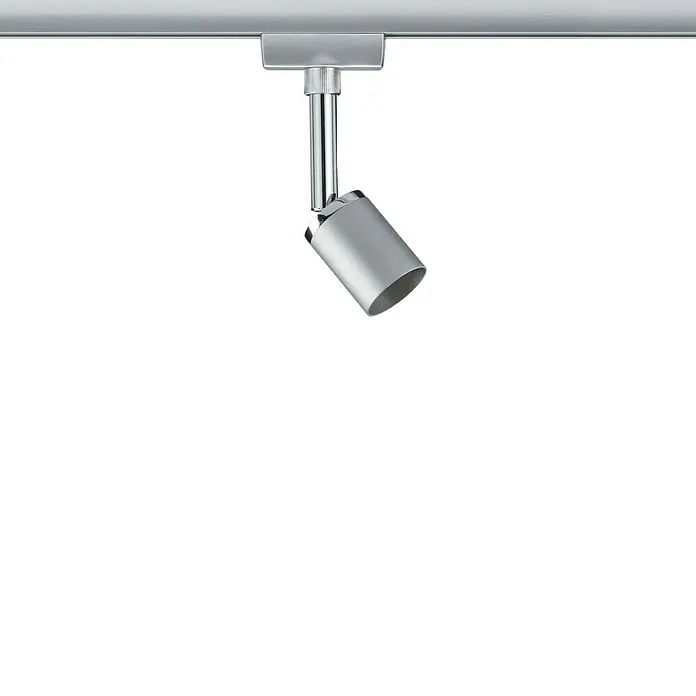 Paulmann URail Deckenstrahler Pure II - L x B x H: 6,6 x 5,8 x 11 cm, GU10, Chrom matt - Moderne silberne Schienenleuchte für die Decke. Eleganter Strahler zur flexiblen Beleuchtung von Räumen durch Ausrichtung des Lichts.