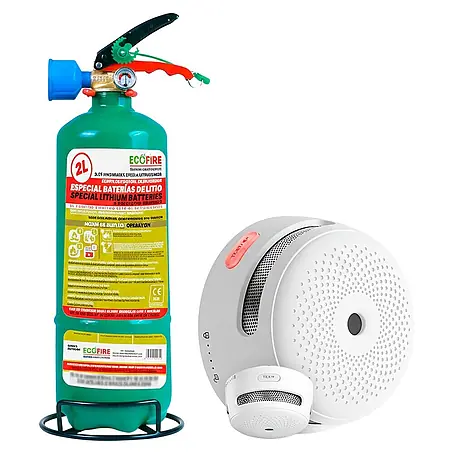 Simonrack Ecofire Extintor de incendios + detector de humos Basic