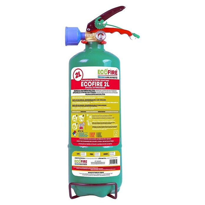 Simonrack Ecofire Extintor de incendios + detector de humos Basic (2 l) | BAUHAUS
