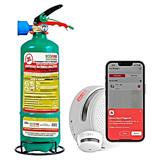 Simonrack Ecofire Extintor de incendios + detector de humos Smart (2 l)