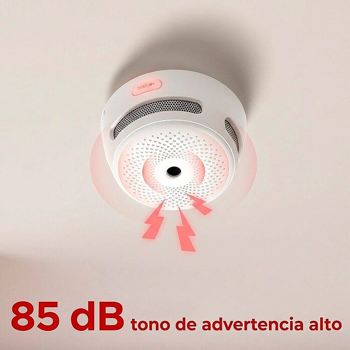 Simonrack Ecofire Detector de humo Basic (Diámetro: 78 cm, Señal de alarma: 85 dB) | BAUHAUS