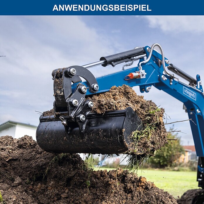 Scheppach Cuchara para taludes (Ancho: 700 mm, Específico para: Miniexcavadora Scheppach EXC1400) | BAUHAUS