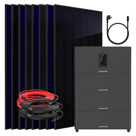 Sunniva  Balkonkraftwerk-Set 4000 / 800 Watt mit Marstek Jupiter C Plus 10.24 kWh Speicher