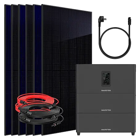 Sunniva  Balkonkraftwerk-Set 3000 / 800 Watt mit Marstek Jupiter C Plus 7.68 kWh Speicher
