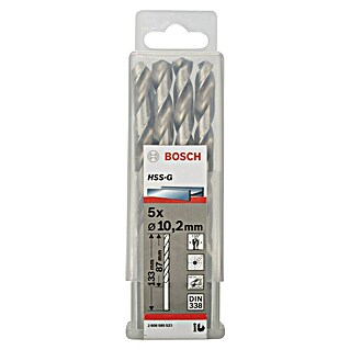 Bosch Metallbohrer HSS-G (Durchmesser Bohrer: 10,2 mm)