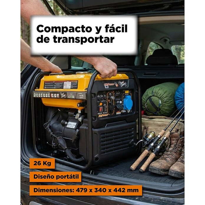 ITC Power Generador GG32XI (3 kW, Volumen del depósito: 10 l, Consumo: 1,83 l/h) | BAUHAUS