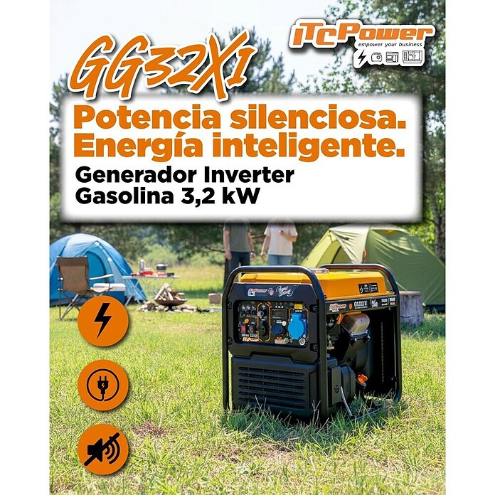 ITC Power Generador GG32XI (3 kW, Volumen del depósito: 10 l, Consumo: 1,83 l/h) | BAUHAUS