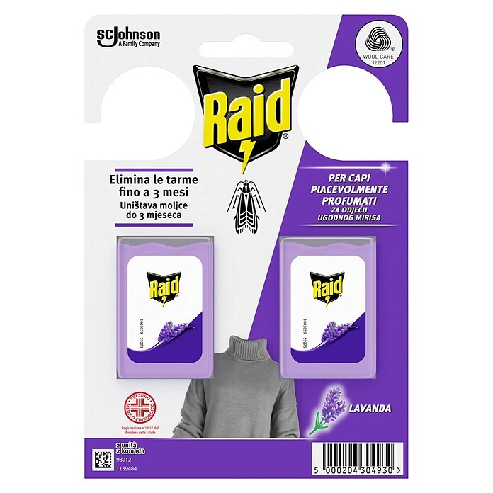 Raid Past za molje za omare z oblačili Tarme Gel Lavanda  (Vonj: Sivka) | 7524 - Insektizide | IAHD - Pflanzenschutz | IAH - Dünger / Pflanzenschutz | IA - Gartenhartware | I - Stadtgarten | BAUHAUS