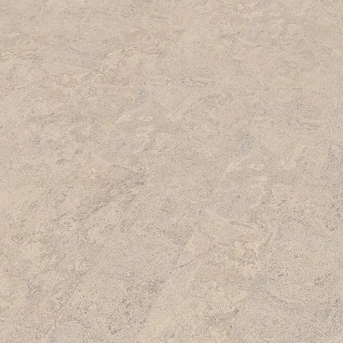 Corklife Studiostyle Korkboden - Abrantes Weiß, 905 x 295 x 10,5 mm - Helle beigefarbene Stein- oder Betontextur mit subtilen grauen Nuancen.
