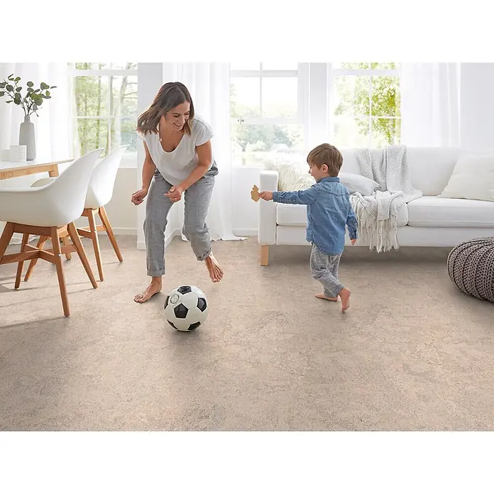 Corklife Studiostyle Korkboden - Abrantes Weiß, 905 x 295 x 10,5 mm - Heller beiger Struktur-Boden, ideal für Familien-Wohnräume.