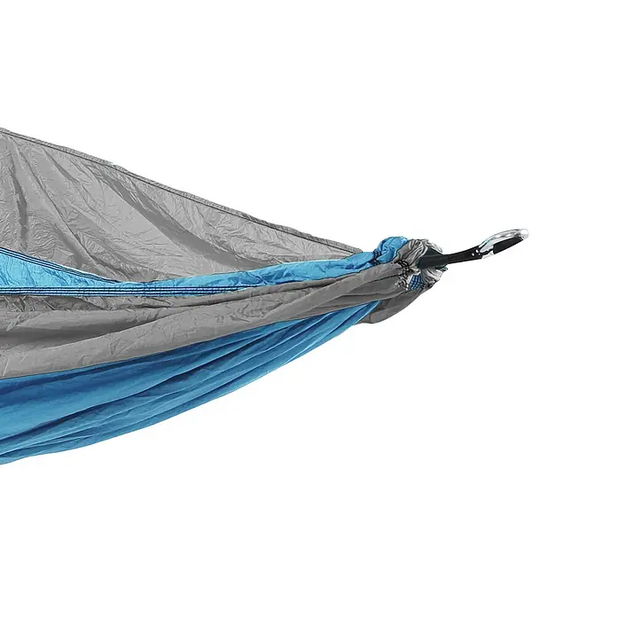 SVITA Hängematte - L x B: 270 x 140 cm, Sonstiges, Blau - Zweifarbige Hängematte in Blau und Grau mit Karabiner.