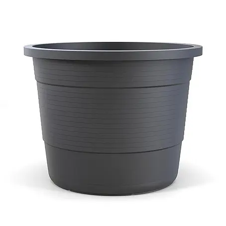 Plastard  Pflanztopf Ø 54 cm rund – Anthrazit – Pflanzkübel 78 Liter