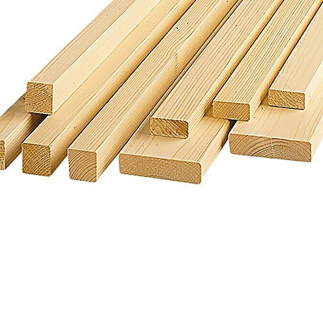 Rahmenholz 4-seitig gehobelt (300 x 7,4 x 7,4 cm, Fichte)