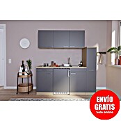Respekta Cocina (Ancho: 180 cm, Con placa vitrocerámica, Gris)