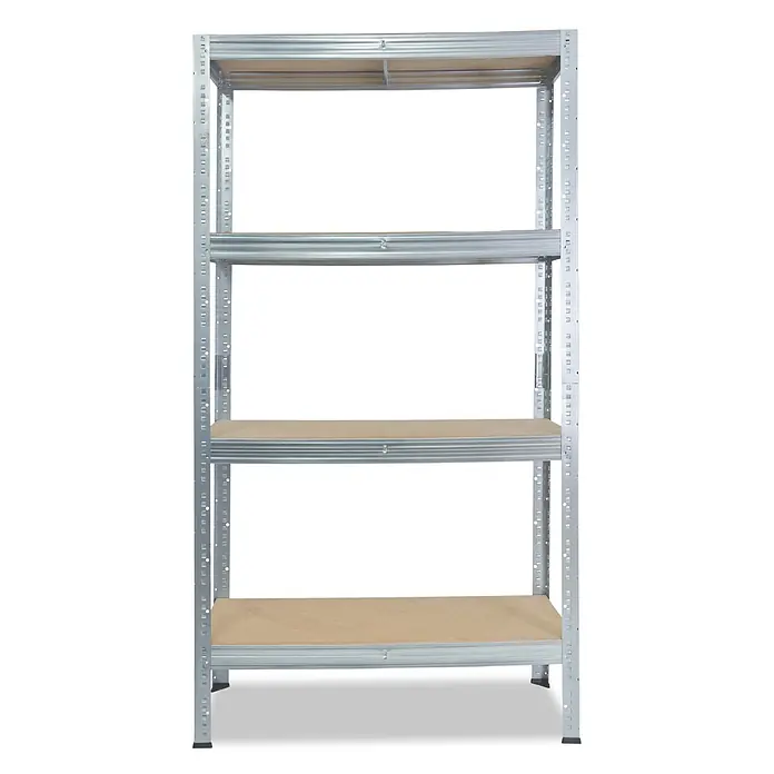 shelfplaza Schwerlastregal PRO - H x B x T: 200 x 70 x 60 cm, Traglast pro Boden: 200 kg, Stecken, verzinkt - Verzinktes Metallregal mit fünf Holzablagen.
