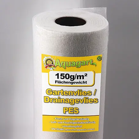Aquagart  Bodenschutzvlies 25m² 150g/m² 1m Gartenvlies Unkrautvlies