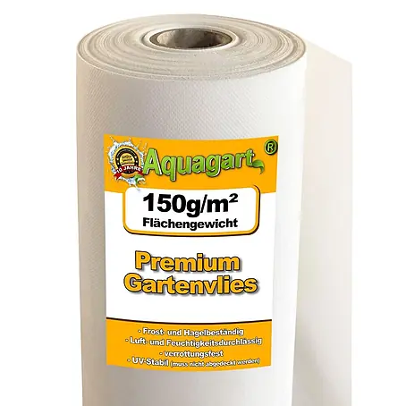 Aquagart  Bodenschutzvlies 5m² 150g/m² 2m weiß Gartenvlies Unkrautvlies
