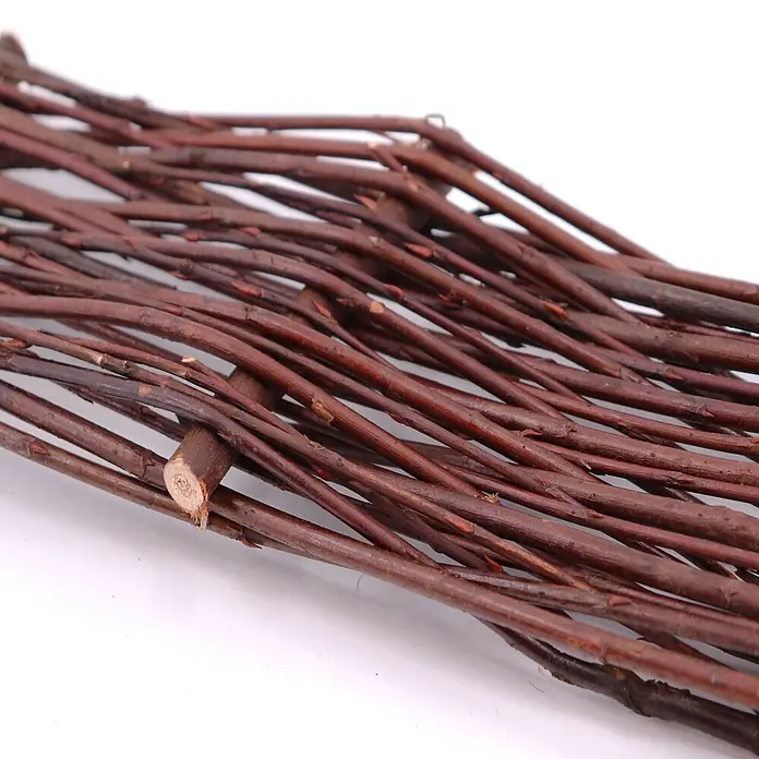 Aquagart Steckzaun-Element 8 30x60cm Beeteinfassungen aus Weide I - braun, Holz - Gebündelte dunkelbraune, getrocknete Holzäste.