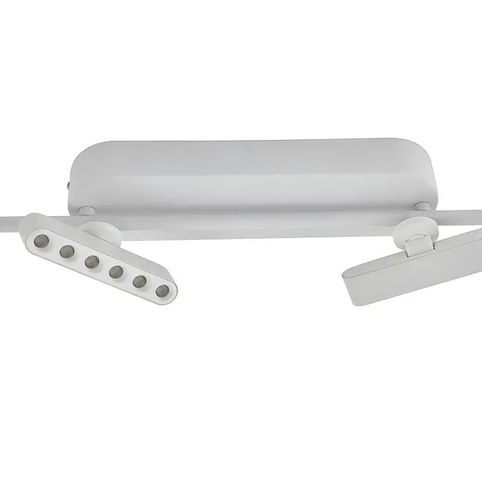 Lindby Deckenstrahler Eldrin - weiß / opal, weiß / opal - Weiße LED-Deckenleuchte mit zwei verstellbaren Strahlern.