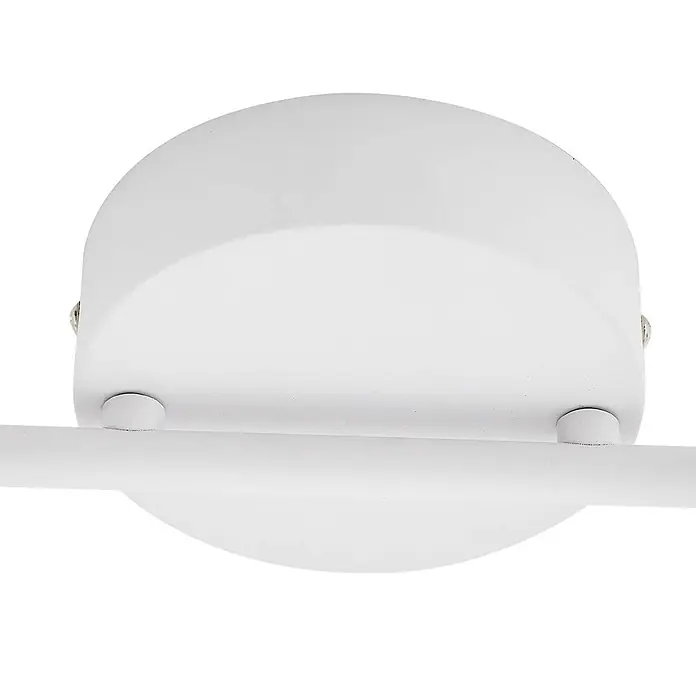 Lindby Deckenstrahler Eldrin - weiß / opal, weiß / opal - Weiße Deckenleuchtenbasis aus Metall mit einer Querstrebe.