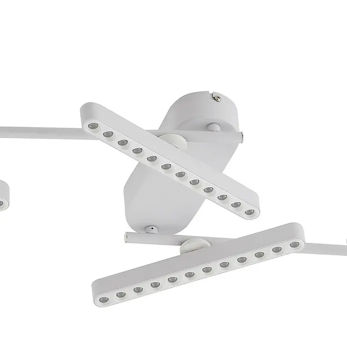Lindby Deckenstrahler Eldrin - weiß / opal, weiß / opal - Weiße LED-Deckenleuchte mit mehreren verstellbaren Armen.