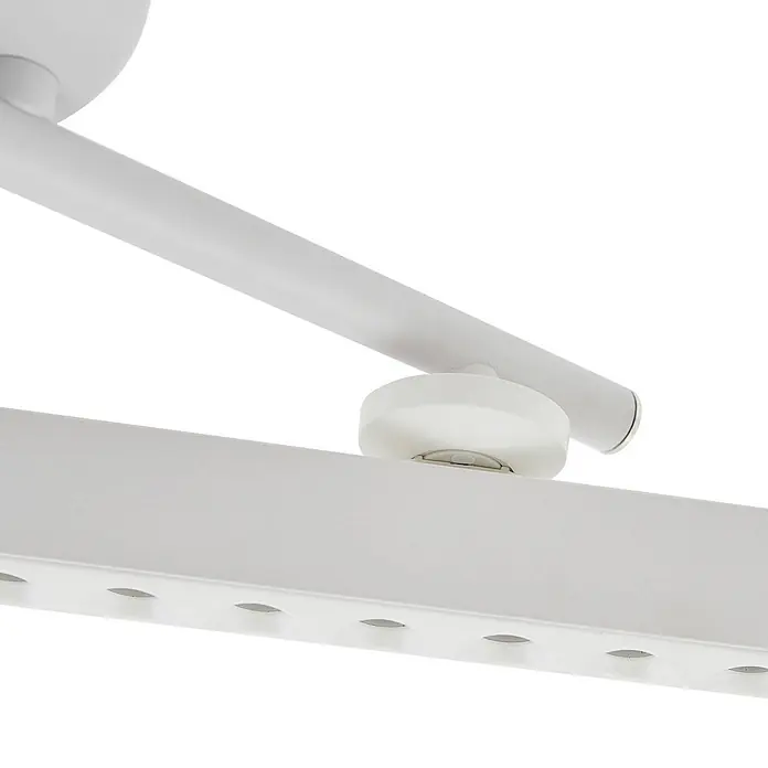 Lindby Deckenstrahler Eldrin - weiß / opal, weiß / opal - Weiße verstellbare LED-Deckenleuchte mit flacher Strahlerleiste.
