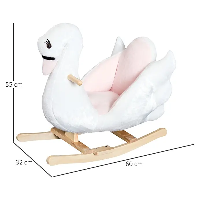 Homcom Holzpferd - L x B x H: 60 x 32 x 55 cm, Altersempfehlung: 1,5 Jahre