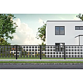 SunElements Zaun-Set mit 4 Photovoltaikmodulen (L x B x H: 14 x 705 x 150 cm, Anthrazit metallic)