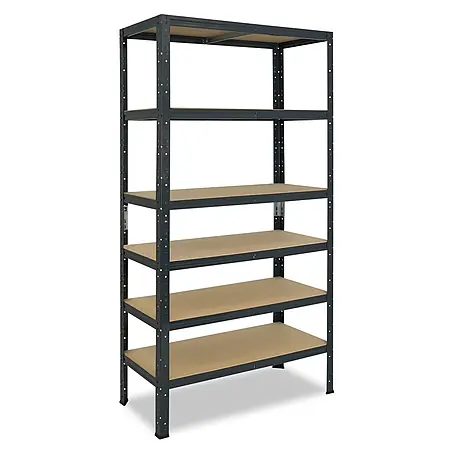 shelfplaza Schwerlastregal Home anthrazit 180x80x40 cm, 6 Böden 145 kg