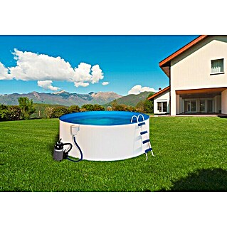 Malibu Stahlwand-Pool Premium (Ø x H: 350 x 120 cm, Weiß, 11 000 l)