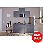 Respekta Cocina (Ancho: 180 cm, Con placa de dos fuegos, Gris)