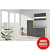 Respekta Cocina compacta Luis (Ancho: 160 cm, Gris, Placa de cocción y frigorífico) | BAUHAUS