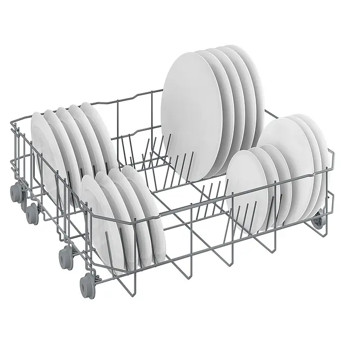 Beko Lavavajillas libre instalación DVN05320W - Ancho: 59,8 cm, 13 ud., Consumo de agua por uso: 12,9 l - Cesta de lavavajillas con platos blancos.