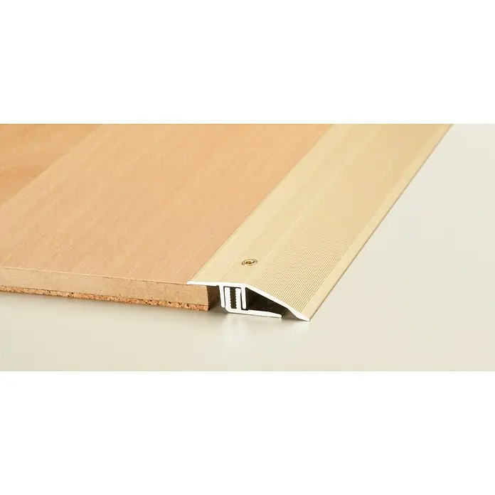 LOGOCLIC Anpassprofil 221 - Sahara, 0,9 m x 44 mm, Montageart: Schrauben - Aluminium-Übergangsprofil für Holzböden: Eine robuste und stilvolle Lösung zur Verbindung verschiedener Bodenbeläge und zum Schutz der Kanten.
