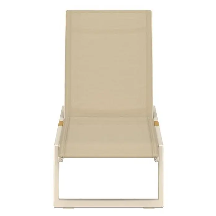 Ebuy24 Gartenliege New Mexico 2er-Set - Beige, Textil - Beige Liege aus Schlingengewebe mit hellem Metallrahmen.