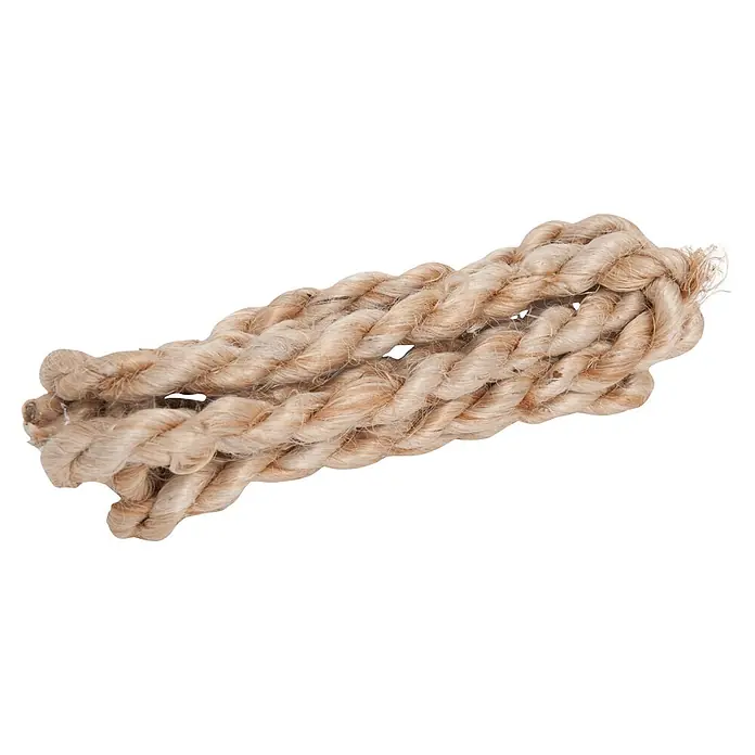 Windhager Jutezopf - Natur, Ø x L: 12 cm x 2 m - Ein Stück gedrehtes Naturfaserseil in hellbrauner Farbe.