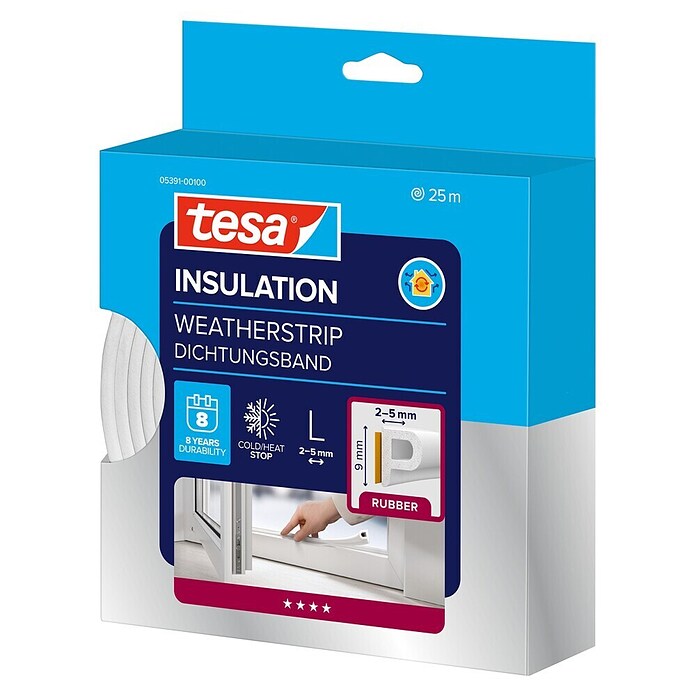 tesa MOLL P-Profildichtung (Weiß, 25 m)