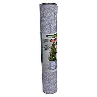Windhager Dekoartikel Topfschutz Hello Winter (Grau, Frostschutz, Länge: 40 cm, Rund)