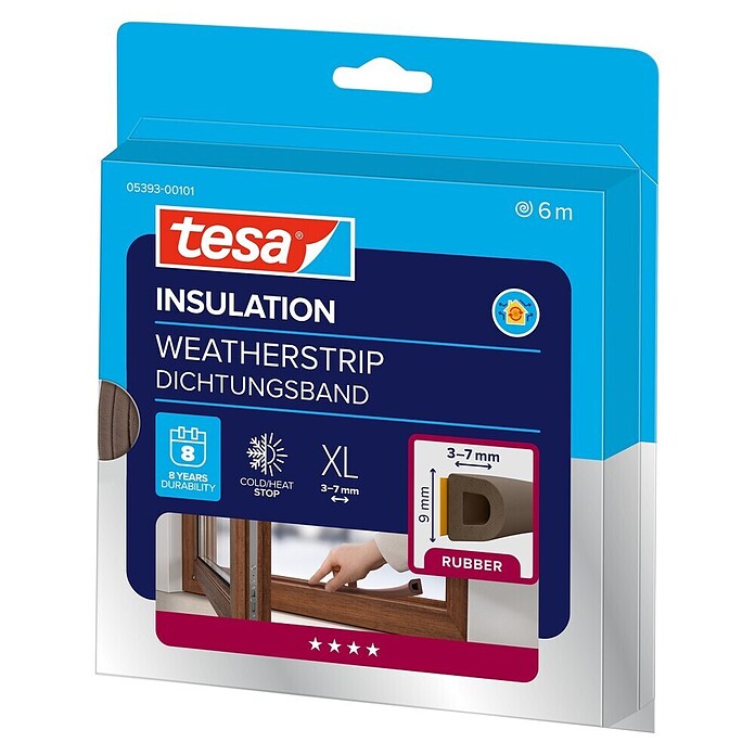 tesa MOLL D-Profil-Dichtung (Braun, 6 m)