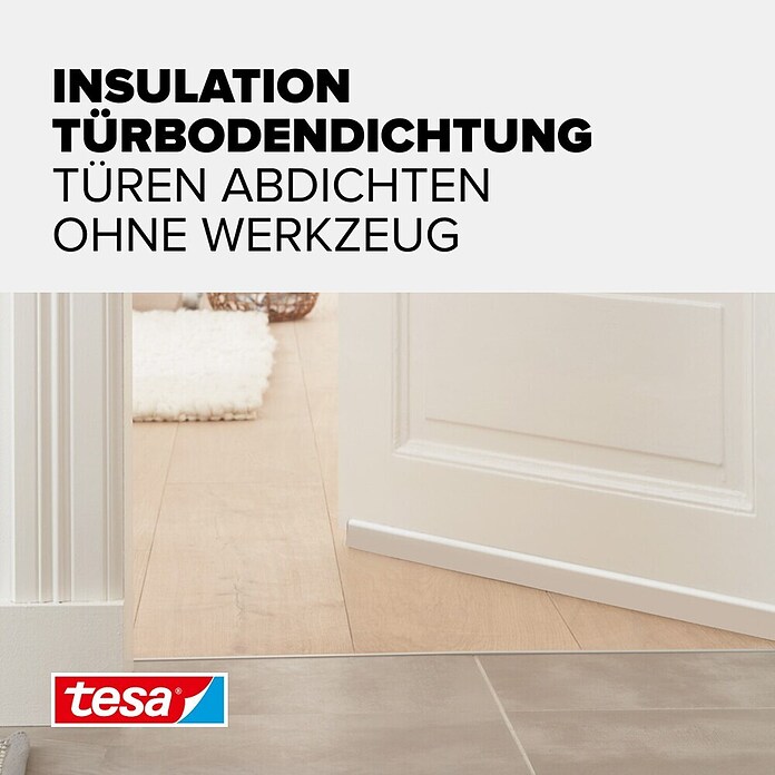 tesa MOLL Türbodendichtung Universal (Weiß, 1 m)