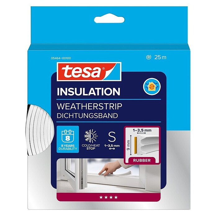 tesa MOLL E-Rillenprofildichtung (Weiß, 25 m)