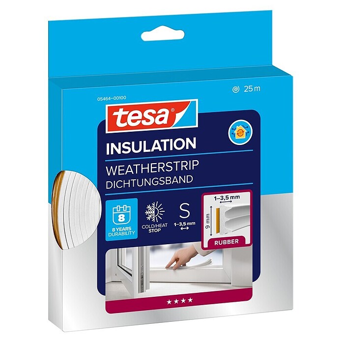 tesa MOLL E-Rillenprofildichtung (Weiß, 25 m)